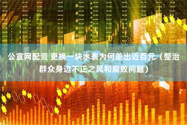 公宣网配资 更换一块水表为何差出近百元（整治群众身边不正之风和腐败问题）